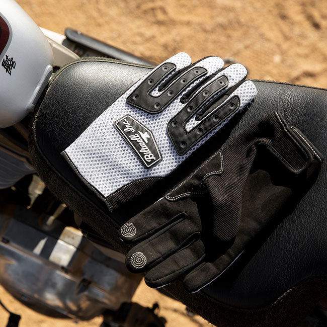 Biltwell Anza gloves white/black GLOVES Biltwell