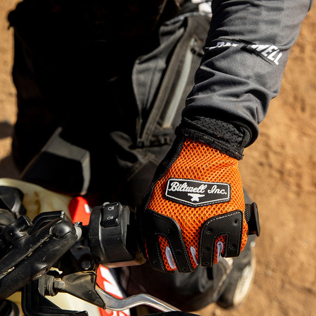 Biltwell Anza gloves orange/black GLOVES Biltwell
