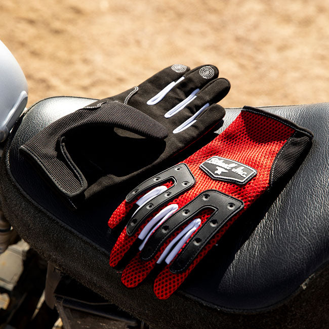 Biltwell Anza gloves red/black GLOVES Biltwell