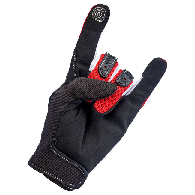Biltwell Anza gloves red/black GLOVES Biltwell