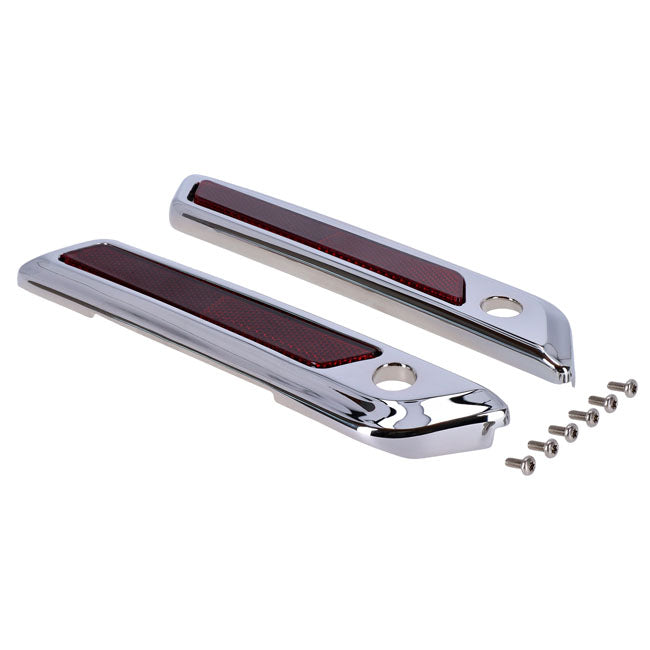 Saddlebag latch cover kit. Chrome SADDLEBAGS MISC Mcs