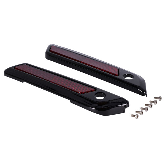 Saddlebag latch cover set. Black SADDLEBAGS MISC Mcs
