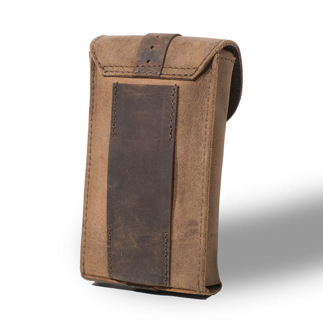 Trip Machine, Moto Exclusive Utility Pouch. Tobacco Brown TOURING LUGGAGE Tripmachine