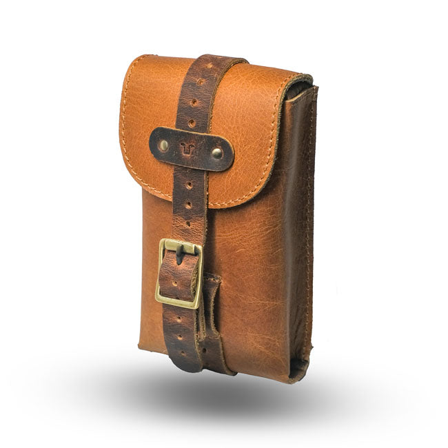 Trip Machine, Moto Exclusive Utility Pouch. Vintage Tan TOURING LUGGAGE Tripmachine