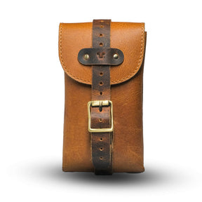 Trip Machine, Moto Exclusive Utility Pouch. Vintage Tan TOURING LUGGAGE Tripmachine