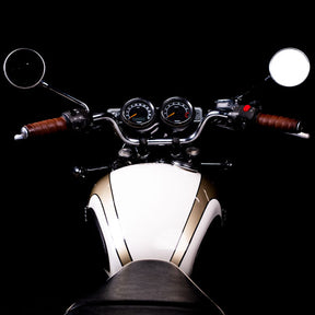 Trip Machine, leather handlebar grip wraps. Dark Tan Cognac GRIPS Tripmachine