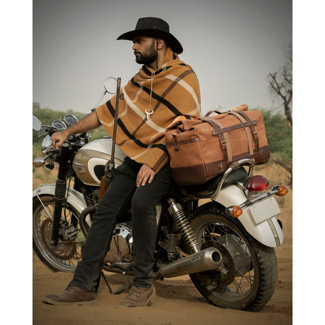 Trip Machine, Outlaw duffle bag. 50 liter. Tobacco Brown TOURING LUGGAGE Tripmachine