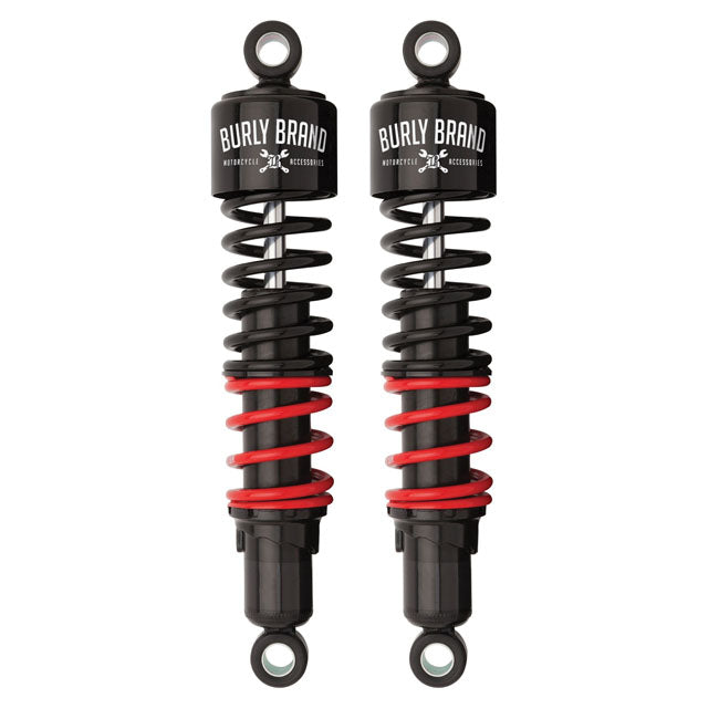 Burly Brand Stiletto Shocks, 13" Touring (Hd Spring) Blk/Red Shock Absorbers Burly Brand