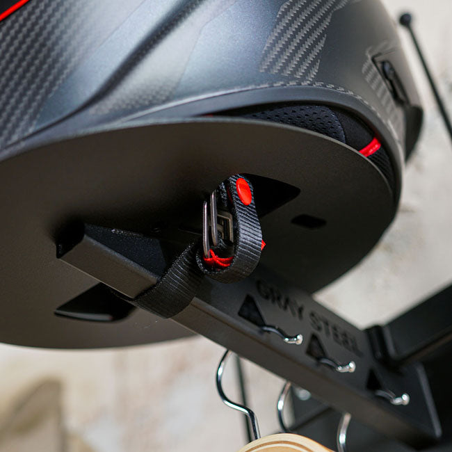 Gray Steel X7 Helmet Gear Wall Mount matt black BAGS Gray Steel
