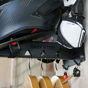 Gray Steel X7 Helmet Gear Wall Mount matt black BAGS Gray Steel