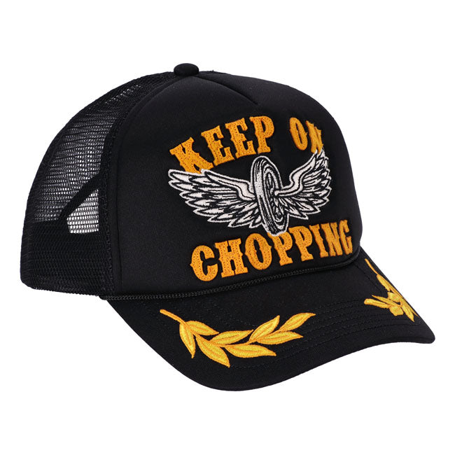 13 1/2 Keep On Chopping trucker cap black CAPS 13 And A Half Company