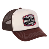 13 1/2 Outlaw Club trucker cap brown CAPS 13 And A Half Company