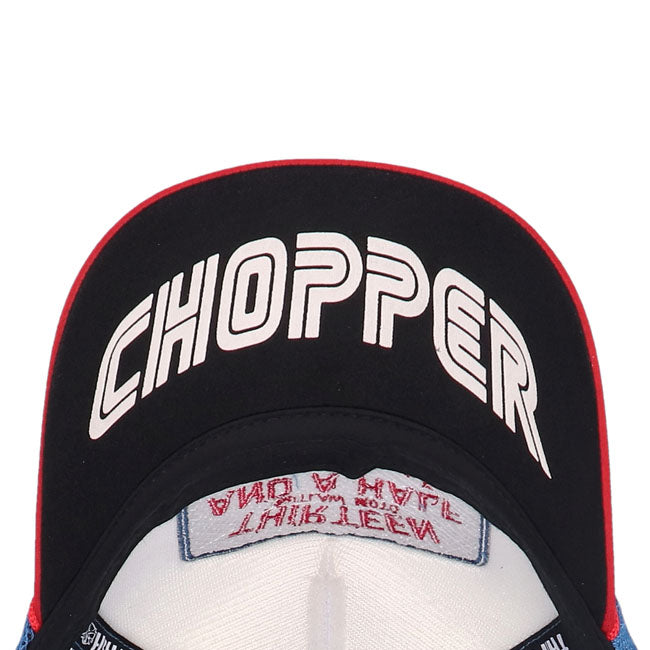 13 1/2 Outlaw Club trucker cap blue/red CAPS 13 And A Half Company