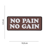 Army Surplus Patch 3D PVC No pain No Gain PATCHES Army Surplus
