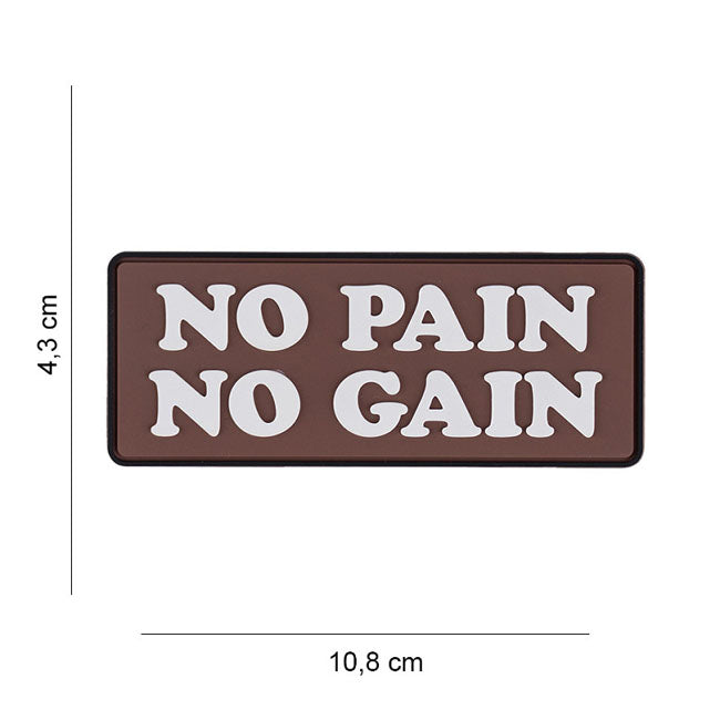 Army Surplus Patch 3D PVC No pain No Gain PATCHES Army Surplus