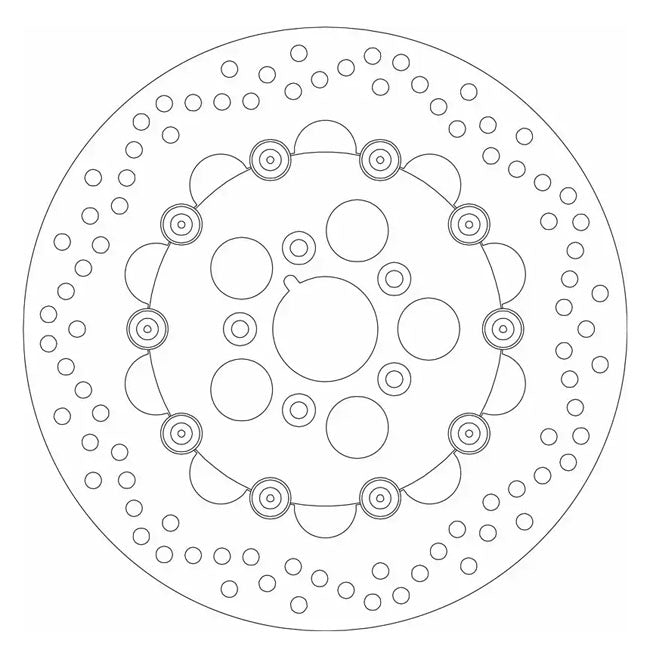 SBS, ''10-Spoke A Floater'' brake rotor 292mm. Front BRAKE ROTORS Sbs