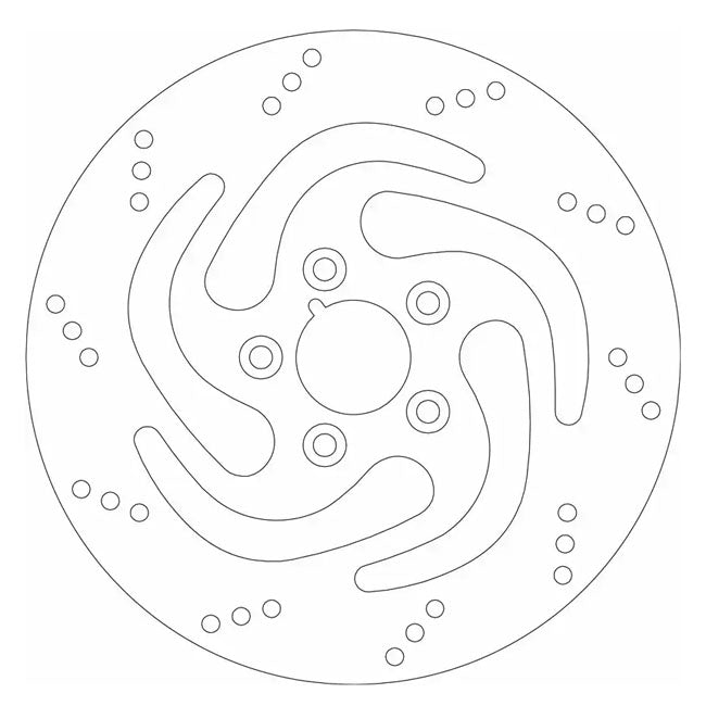 SBS, ''OEM style Swept Rigid'' brake rotor 292mm. Rear BRAKE ROTORS Sbs