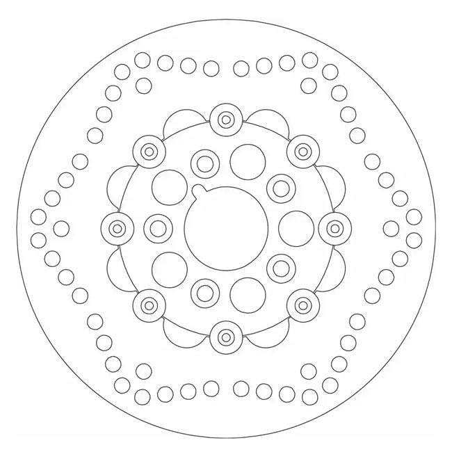 SBS, ''10-Spoke B Floater'' brake rotor 254mm. Front BRAKE ROTORS Sbs