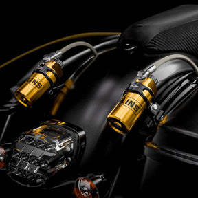 Kraus Motor Co. Remote Reservoir Mounts, Black Anodized - Touring Shock Absorber Mount Kits Kraus Motor Co.