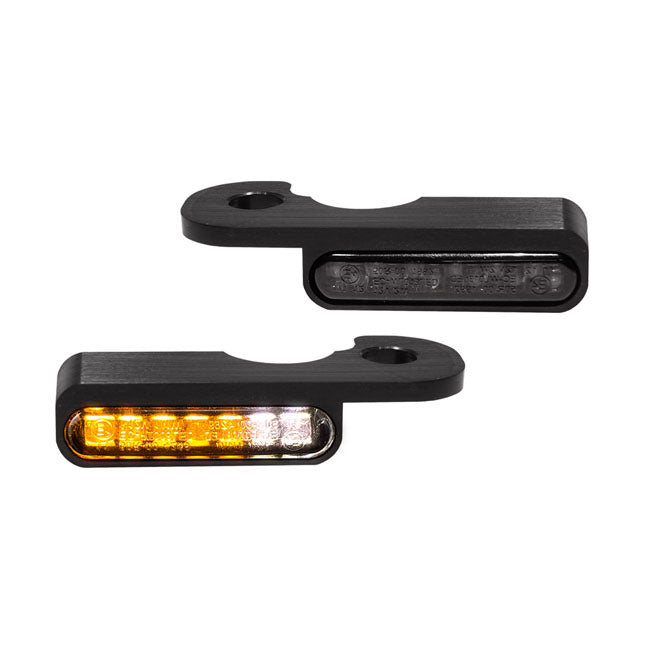 Heinz Bikes Handlebar Mounting Led Blinkers W/Position Light Black Turn Signals Heinz Bikes