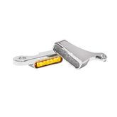 Heinz Bikes LED Handlebar Turn Signals, Aluminium Chrome - 18+ Softail Turn Signals Heinz Bikes