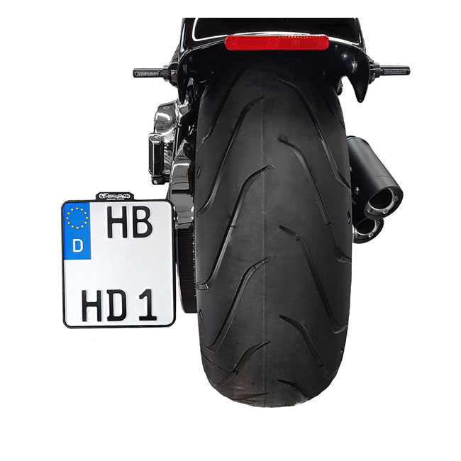 Heinz Bikes Side Mount License Plate Holder W/Tl Alum Black (A) (Xl) License Plate Brackets Heinz Bikes