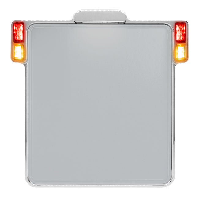 Heinz Bikes All Inn 2.0 Chrome Lic Plate W/Led Light Brk & Rear License Plate Holders Heinz Bikes