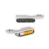 HeinzBikes, ''Stripes'' below bar turn signals. Chrome with PL TURN SIGNALS Heinz Bikes