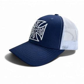 WCC OG Cross Cap, Navy/White Trucker Cap West Coast Choppers