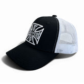 WCC OG Cross Cap, Black/White Trucker Cap West Coast Choppers