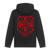 WCC ATX Cross hoodie black/red HOODIES West Coast Choppers
