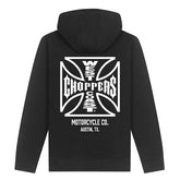 WCC ATX Cross hoodie black/white HOODIES West Coast Choppers