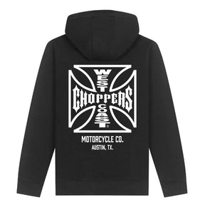 WCC ATX Cross hoodie black/white HOODIES West Coast Choppers
