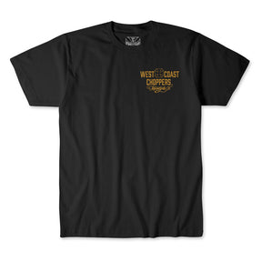 WCC Motorcycle t-shirt black/yellow T-SHIRTS West Coast Choppers