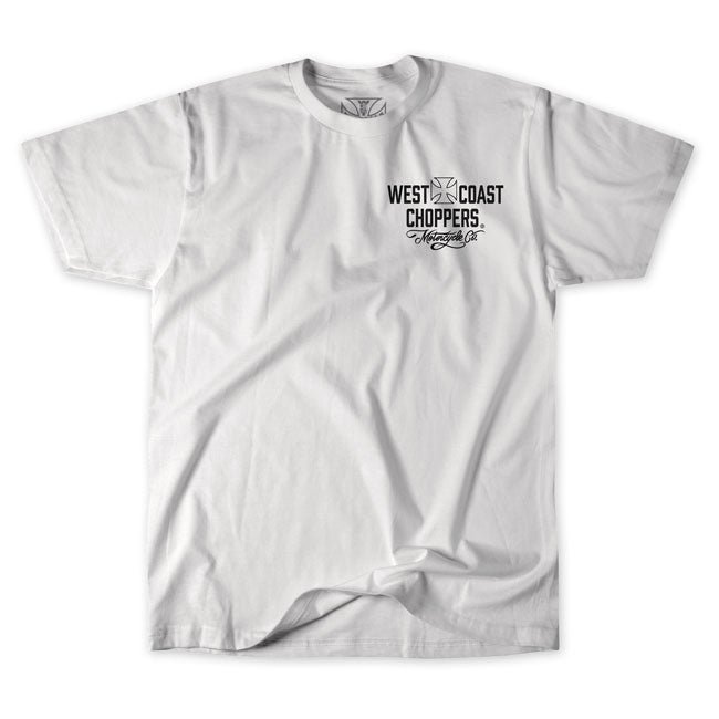 WCC Motorcycle t-shirt white/black T-SHIRTS West Coast Choppers