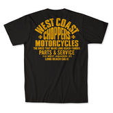 WCC Parts t-shirt black/yellow T-SHIRTS West Coast Choppers