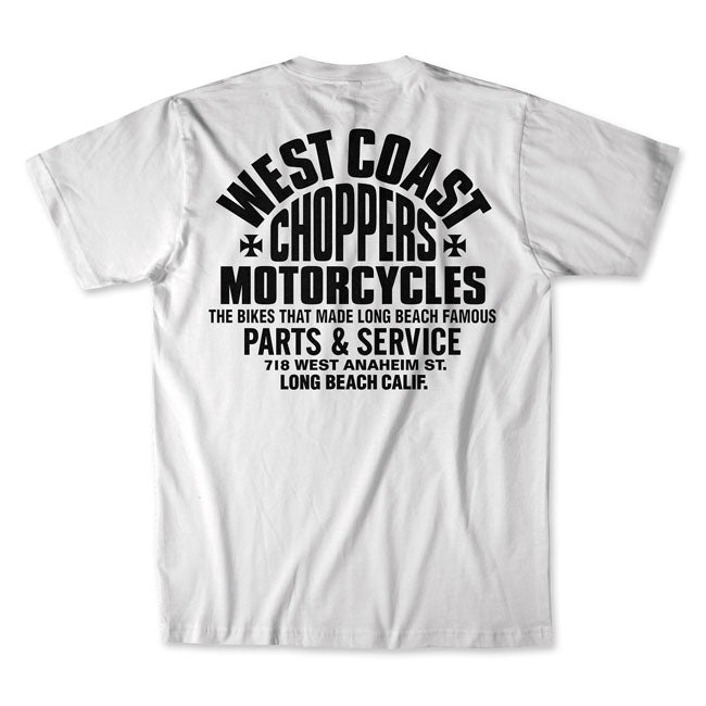 WCC Parts t-shirt white/black T-SHIRTS West Coast Choppers