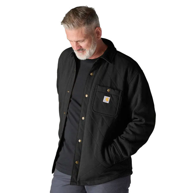 Carhartt Quilted Snap Front shirt black SHIRTS Carhartt