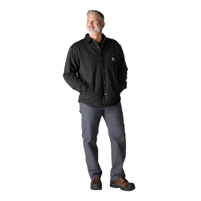 Carhartt Quilted Snap Front shirt black SHIRTS Carhartt