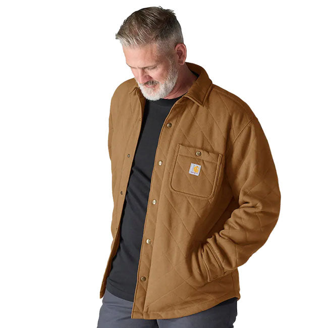 Carhartt Quilted Snap Front shirt carhartt® brown SHIRTS Carhartt