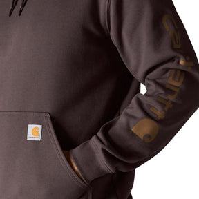 Carhartt Sleeve Logo hoodie dark sepia HOODIES Carhartt