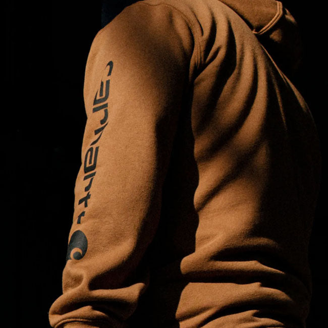 Carhartt Sleeve Logo hoodie carhartt® brown HOODIES Carhartt