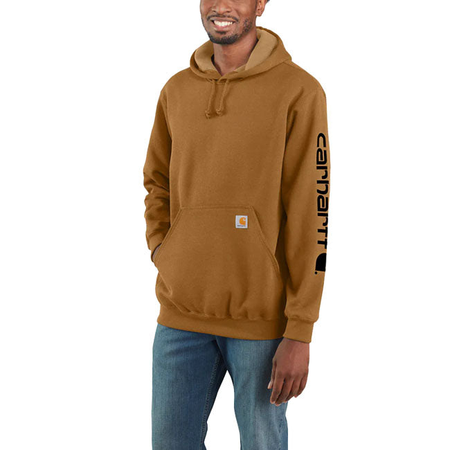 Carhartt Sleeve Logo hoodie carhartt® brown HOODIES Carhartt