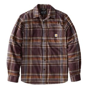 Carhartt Flannel Plaid shirt dark sepia SHIRTS Carhartt