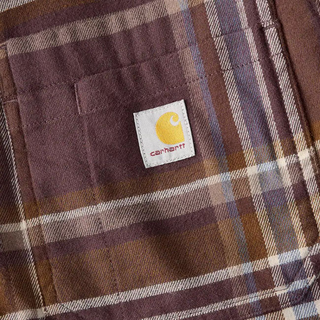 Carhartt Flannel Plaid shirt dark sepia SHIRTS Carhartt