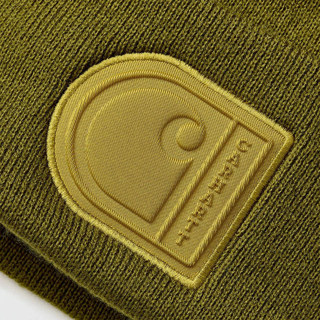 Carhartt Patch beanie dark bronzed green BEANIES Carhartt