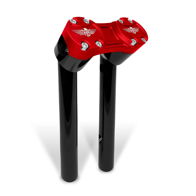 6" Clubstyle PullBack Riser With 1" Clamping Area, Black & Red Risers Heinz Bikes