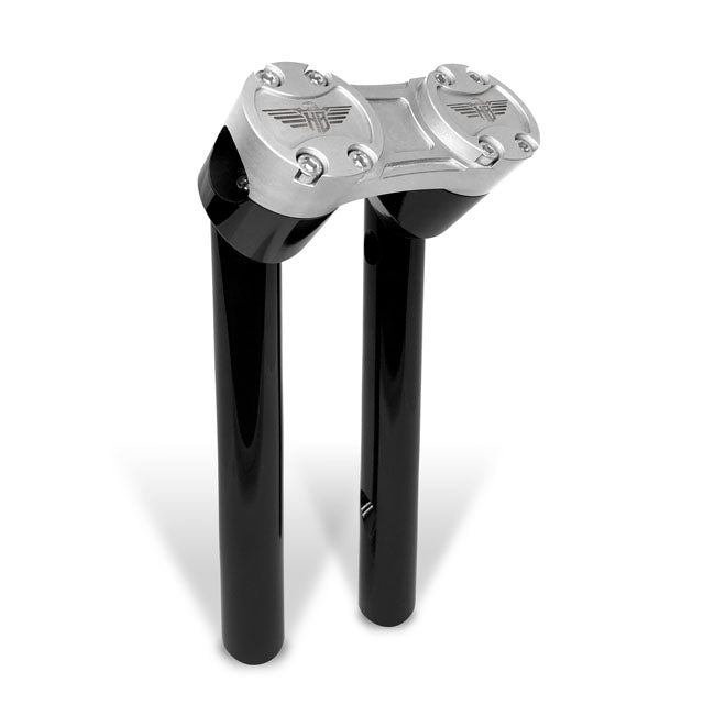 6" Clubstyle PullBack Riser With 1" Clamping Area, Black & Silver Risers Heinz Bikes