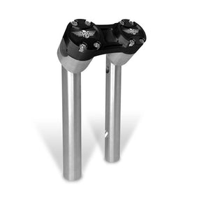 6" Clubstyle PullBack Riser With 1" Clamping Area, Silver & Black Risers Heinz Bikes