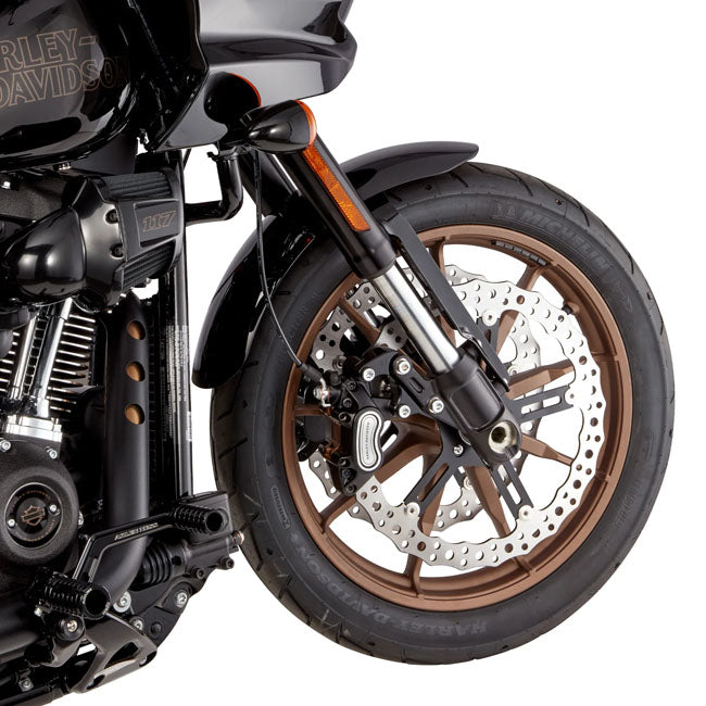 Arlen Ness 15" Jagged® Left Big Brake Rotor Hub Mount - Black 06-17 Dyna / 15-17 Softail Brake Rotors Arlen Ness